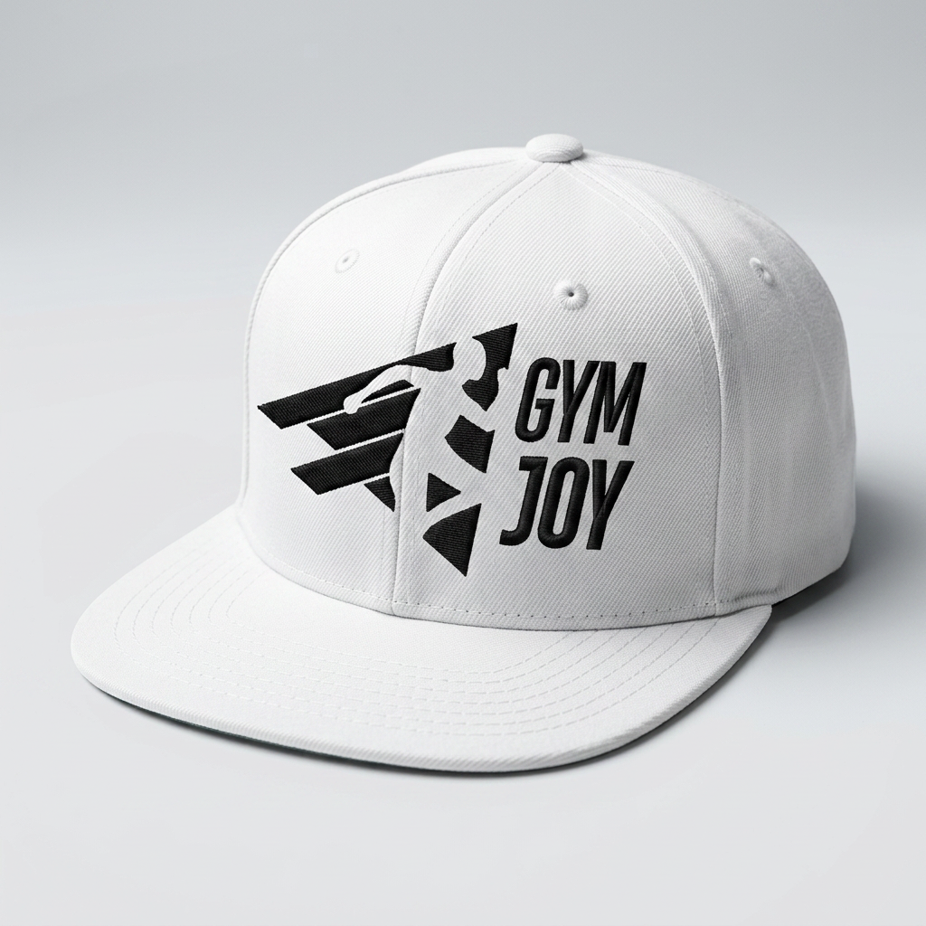Gym Joy Whiteout snapback cap with embroidered logo